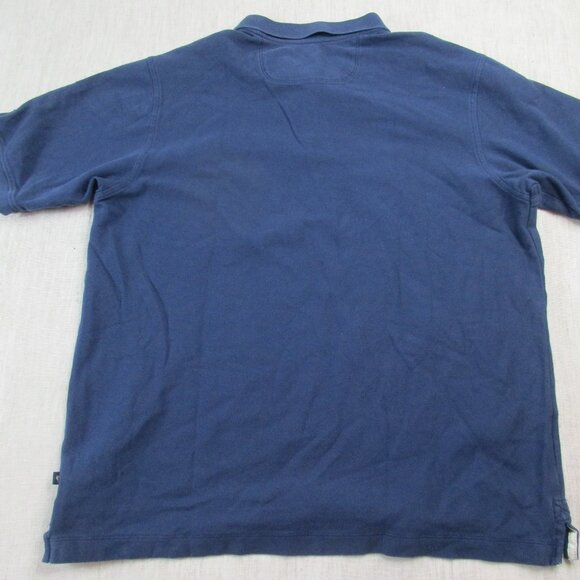 Tommy Bahama Polo Shirt Mens‎ Large Navy Golf Performance Short Sleeve Side Slit - Picture 2 of 7